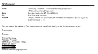 Illustration for article titled "Am I Sick? Are We All Sick?": Overwrought Things The Media Wrote To Auburn's PR Guy During Cam Newton's Wild 2010 Season